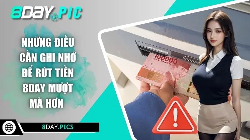 Những điều cần ghi nhớ để rút tiền 8DAY mượt mà hơn 